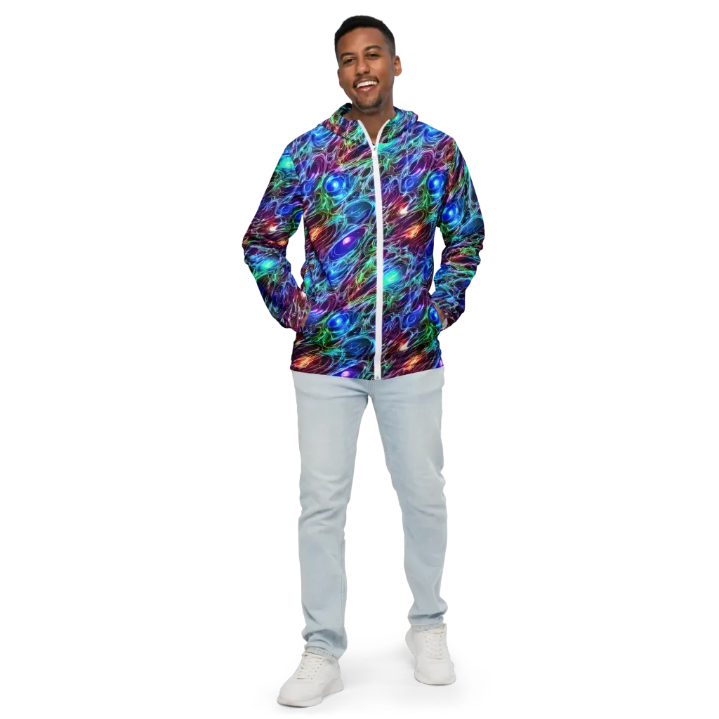 Electric Tides on Men's Windbreaker — Front