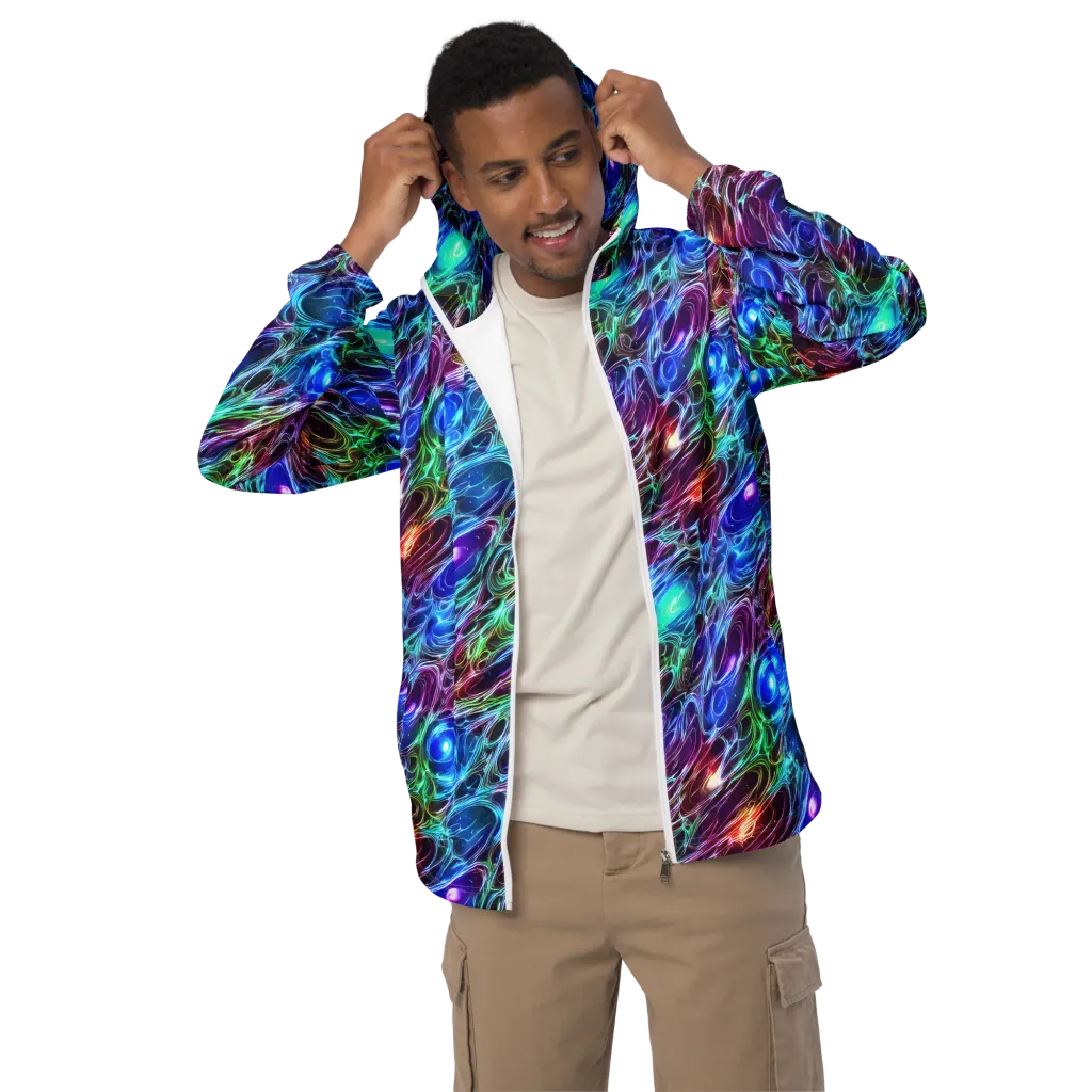 Electric Tides on Men's Windbreaker — Front