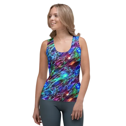 Electric Tides on a Women's Tank Top