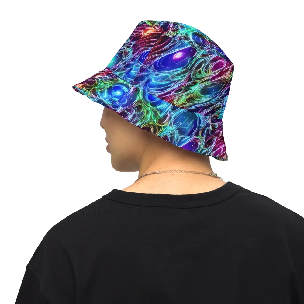 Electric Tides on Reversible Bucket Hat — Back Inside