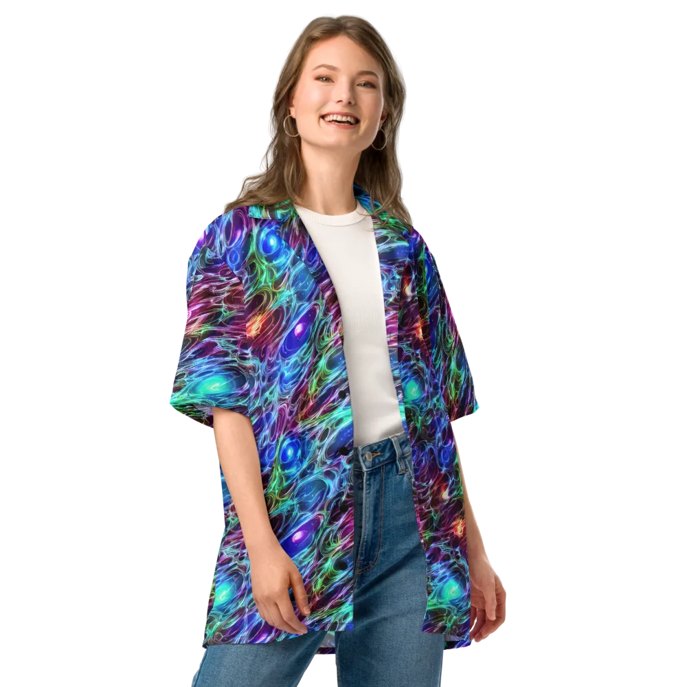 Electric Tides on Button Shirt — Front