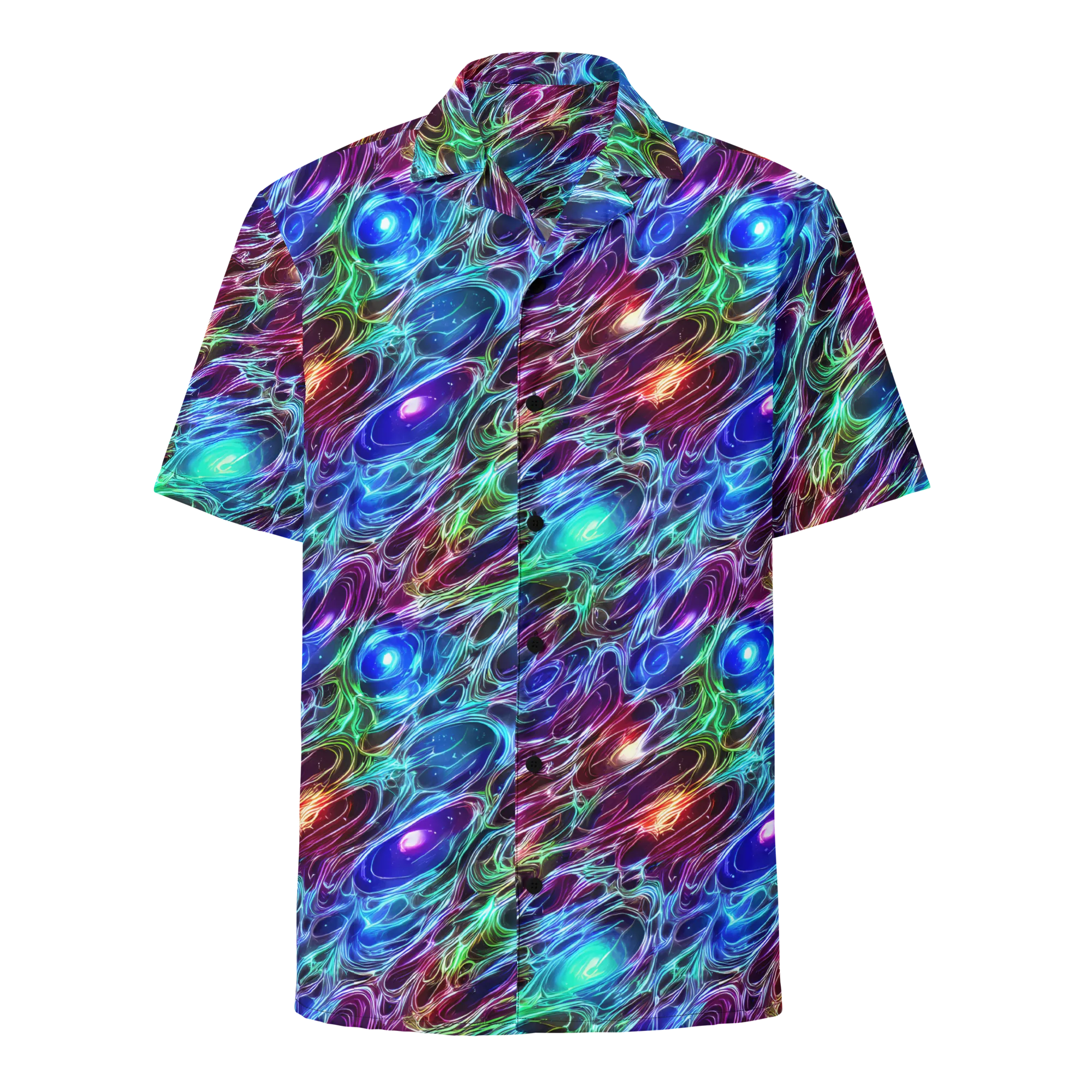 Electric Tides on Button Shirt — Front