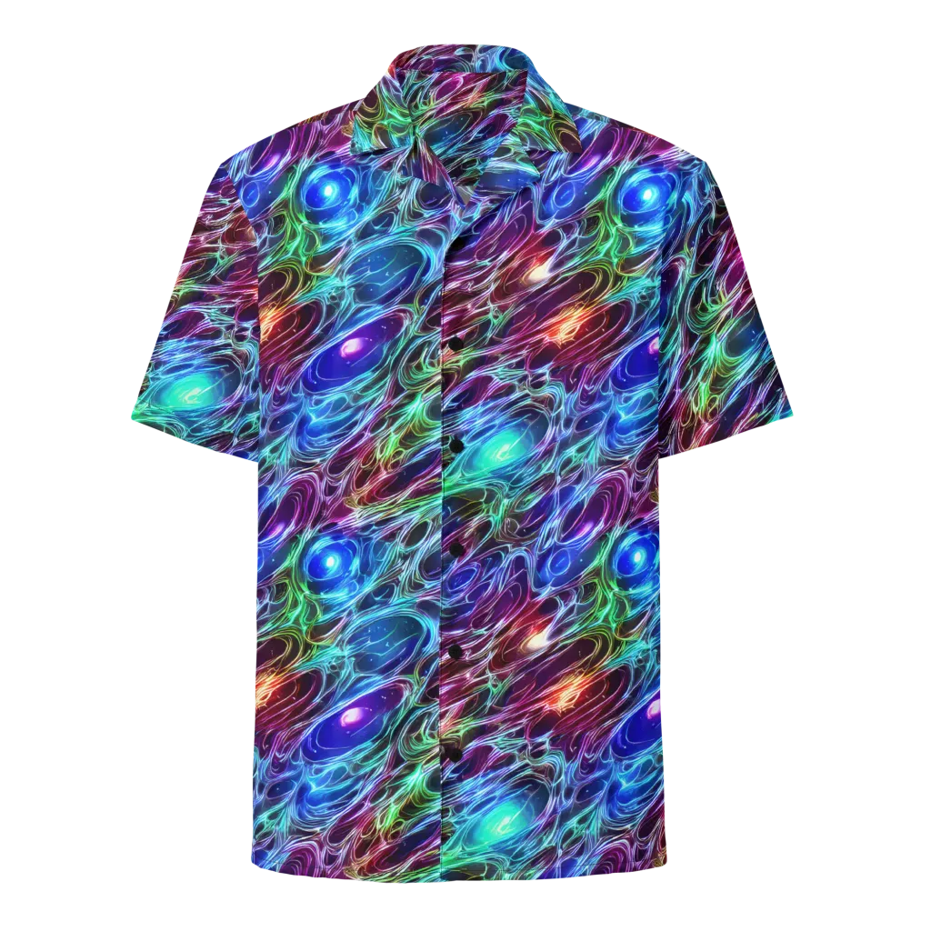 Electric Tides on Button Shirt — Front