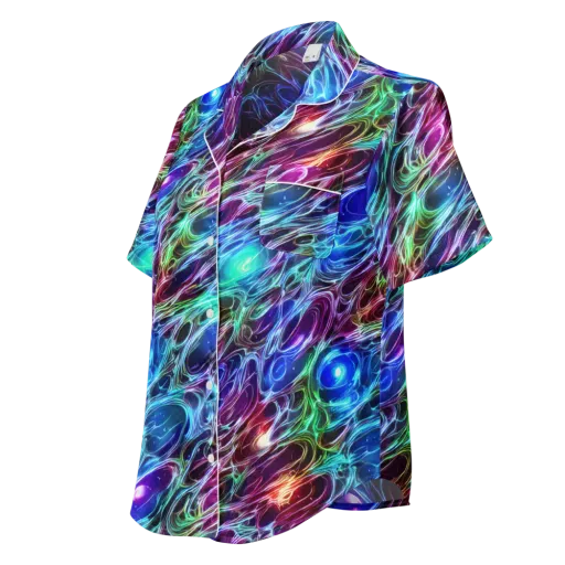 Electric Tides on a Women's Short Sleeve Pajama Top