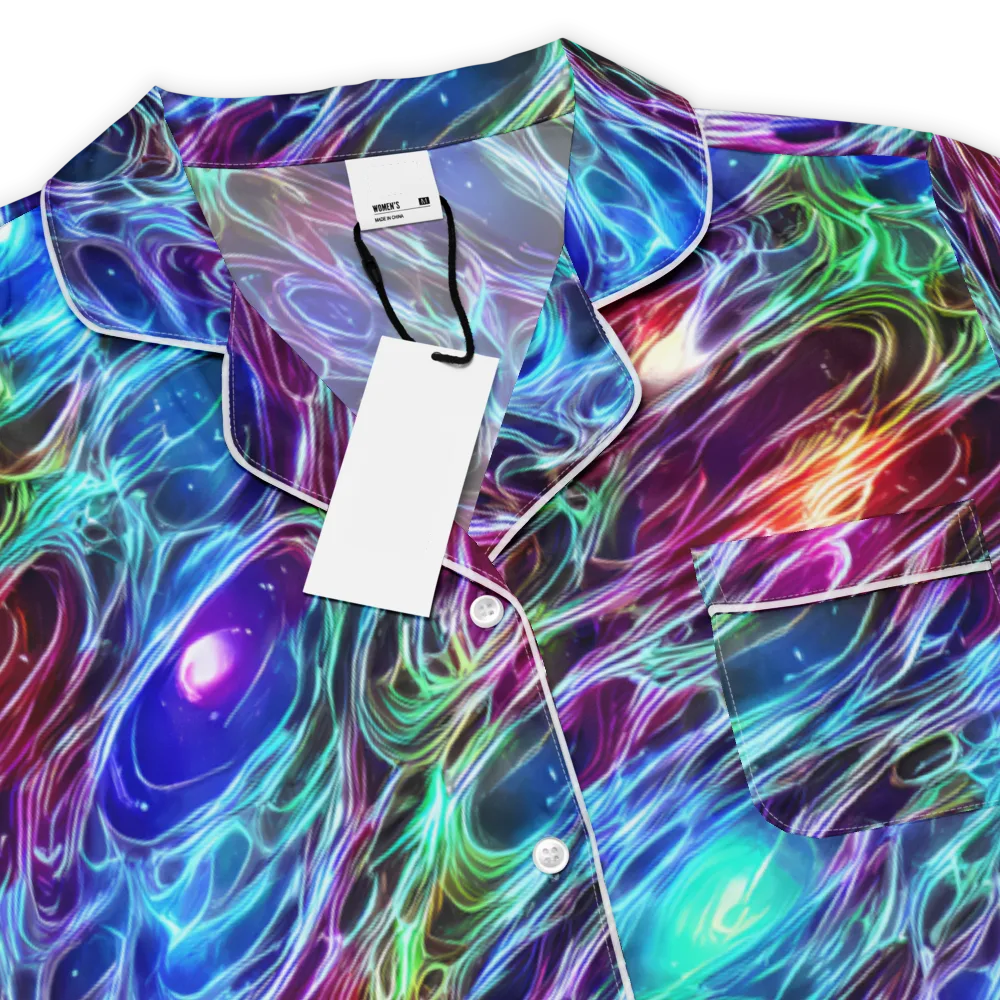 Electric Tides on Women's Short Sleeve Pajama Top — Product details