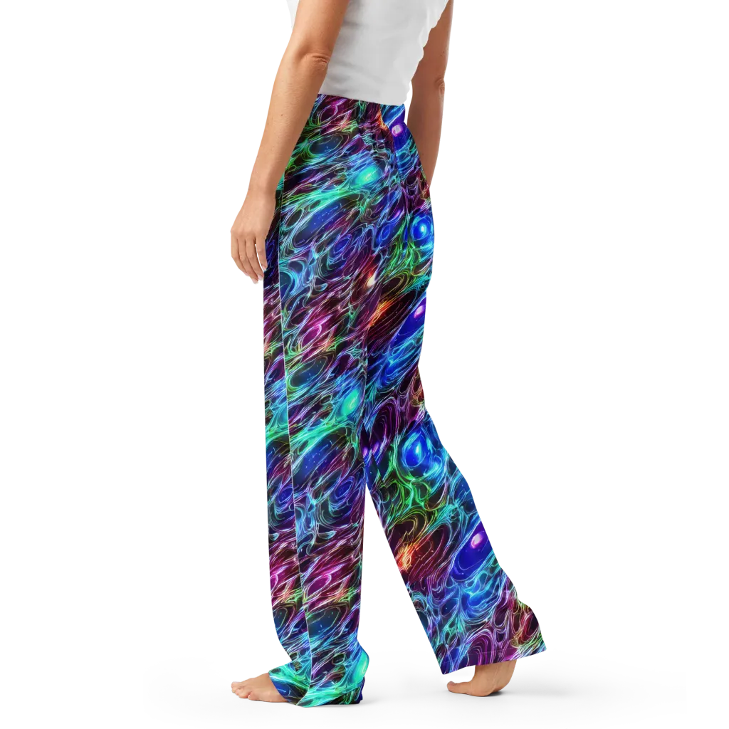 Electric Tides on Women's Pajama Pants — Left