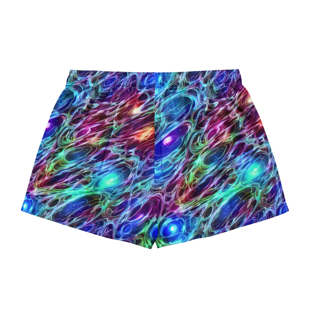 Electric Tides on Women's Pajama Shorts — Back