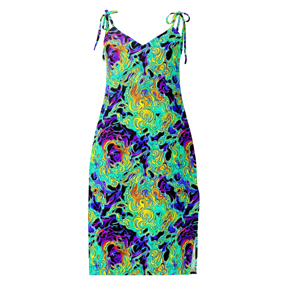 Electric Tidalwave on Slip Dress — Front