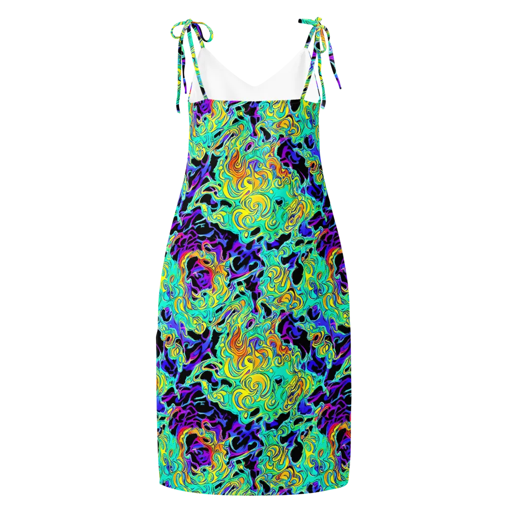 Electric Tidalwave on Slip Dress — Back