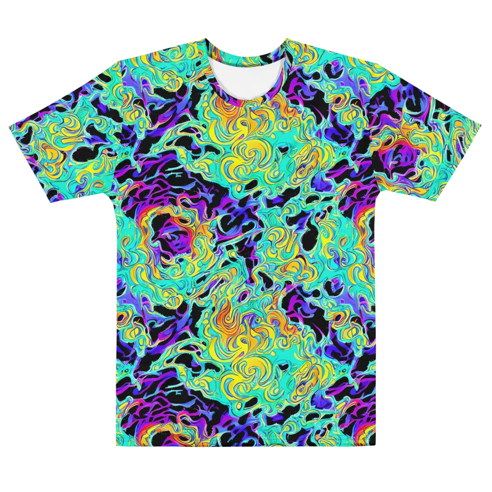 Electric Tidalwave on Men's Cotton Crew Neck T-Shirt — Front