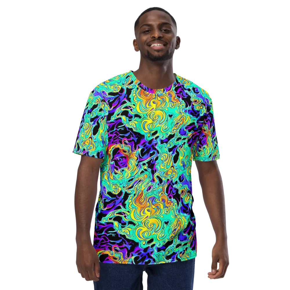 Electric Tidalwave on Men's Crew Neck T-Shirt — Front