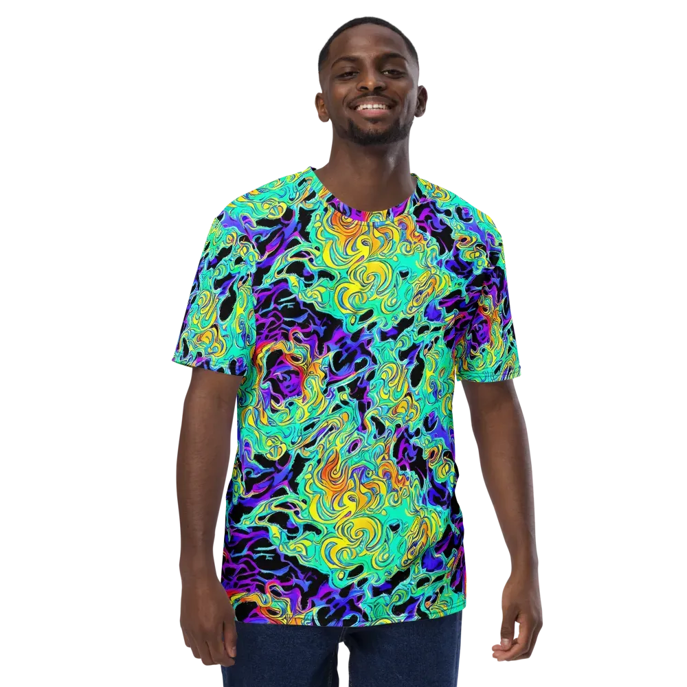 Electric Tidalwave on Men's Crew Neck T-Shirt — Front