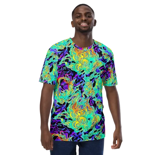Electric Tidalwave on a Men's Crew Neck T-Shirt