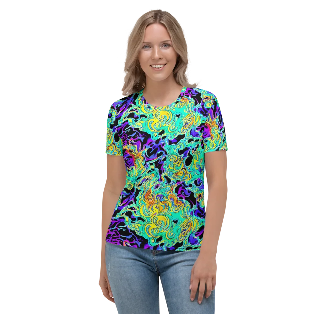 Electric Tidalwave on Women's Crew Neck T-Shirt — Front