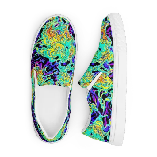 Electric Tidalwave on a Men's Slip-On Canvas Shoes