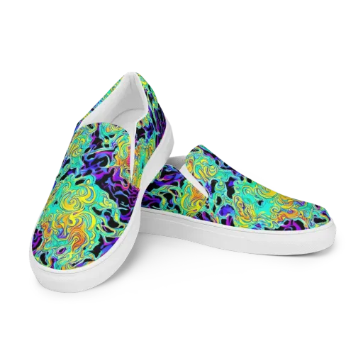 Electric Tidalwave on a Women's Slip-On Canvas Shoes
