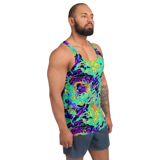 Electric Tidalwave on a Men's Tank Top