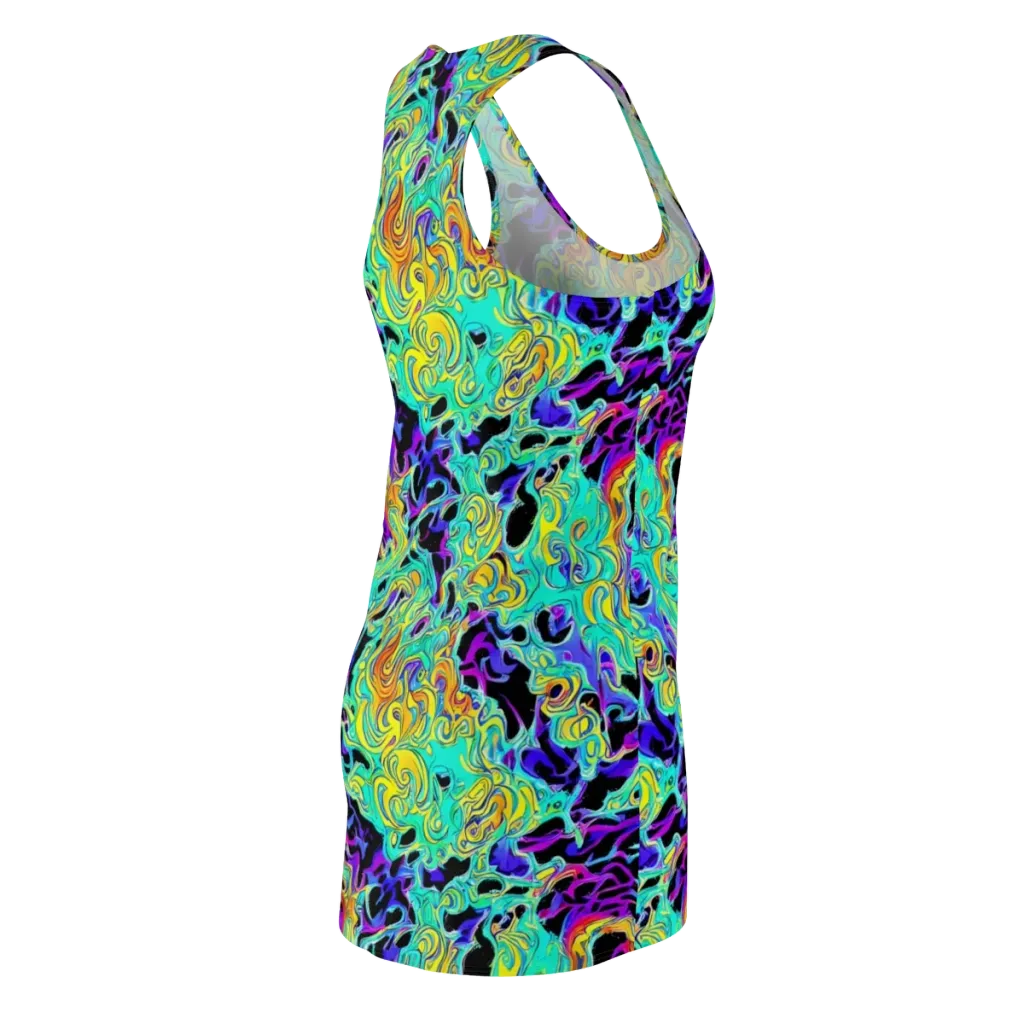 Electric Tidalwave on Racerback Dress — Back Side