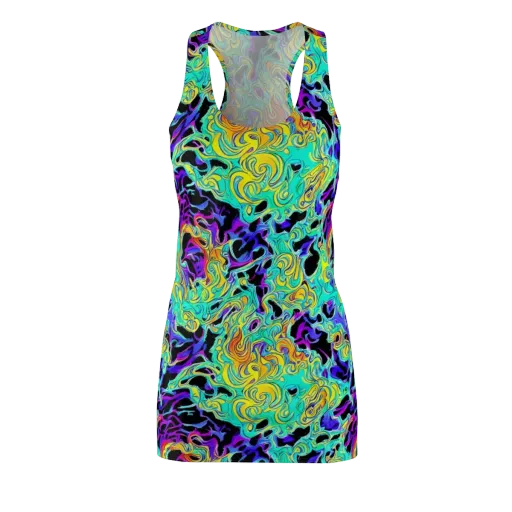Electric Tidalwave on a Racerback Dress