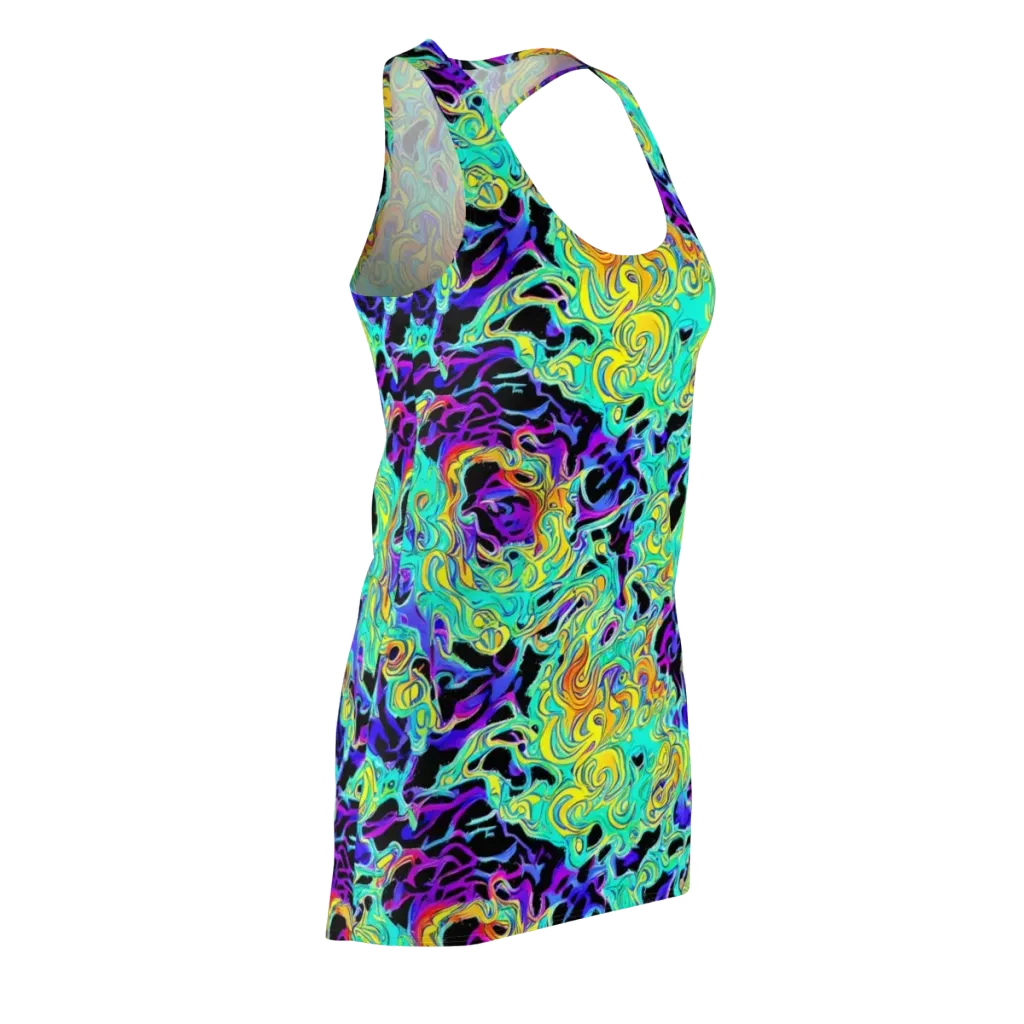 Electric Tidalwave on Racerback Dress — Front Side