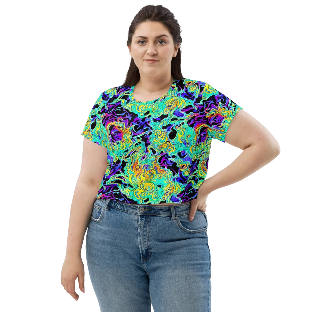 Electric Tidalwave on Crop Tee — Front