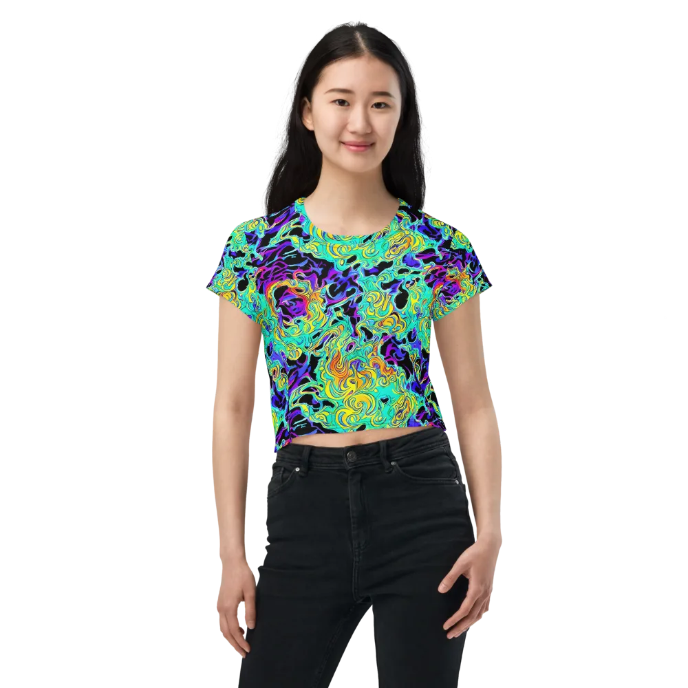 Electric Tidalwave on Crop Tee — Front
