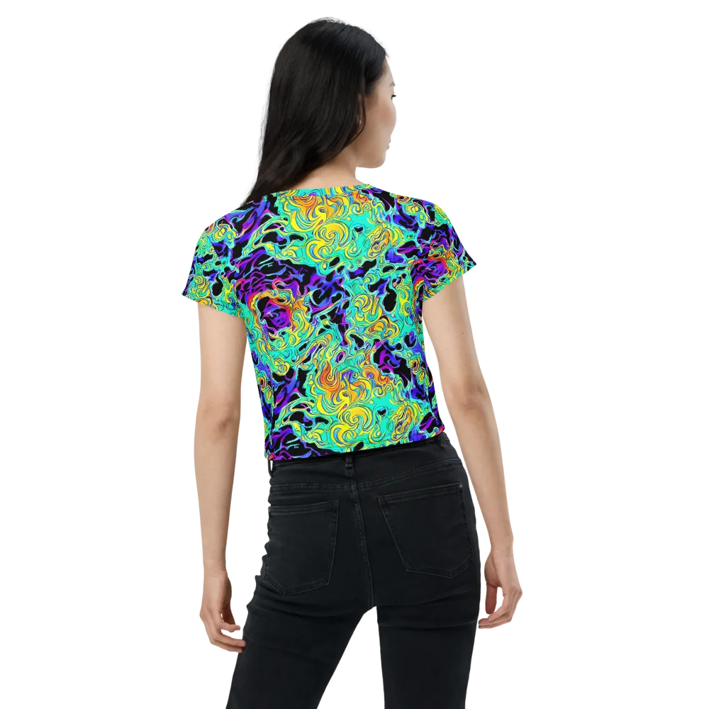 Electric Tidalwave on Crop Tee — Back