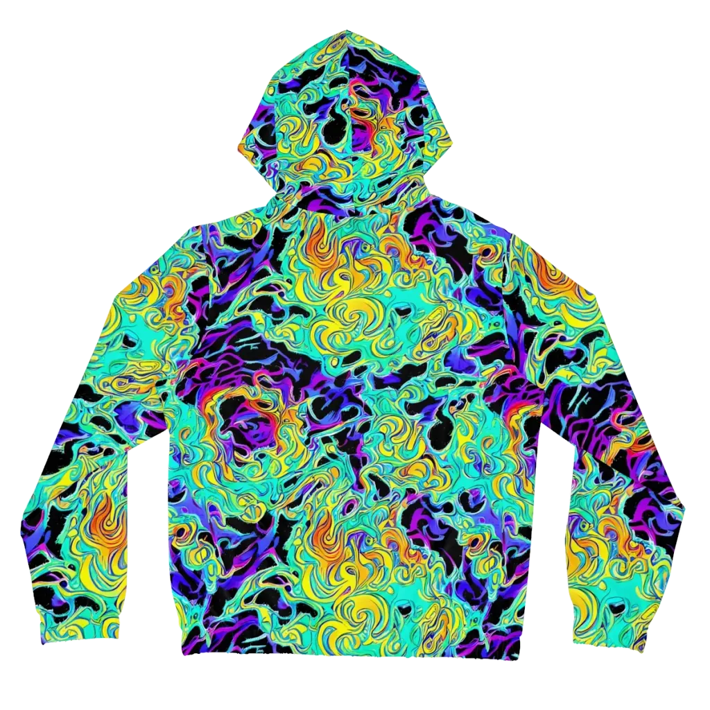 Electric Tidalwave on Women's Full-Zip Hoodie — Back