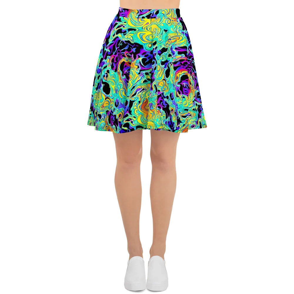 Electric Tidalwave on Skater Skirt — Front