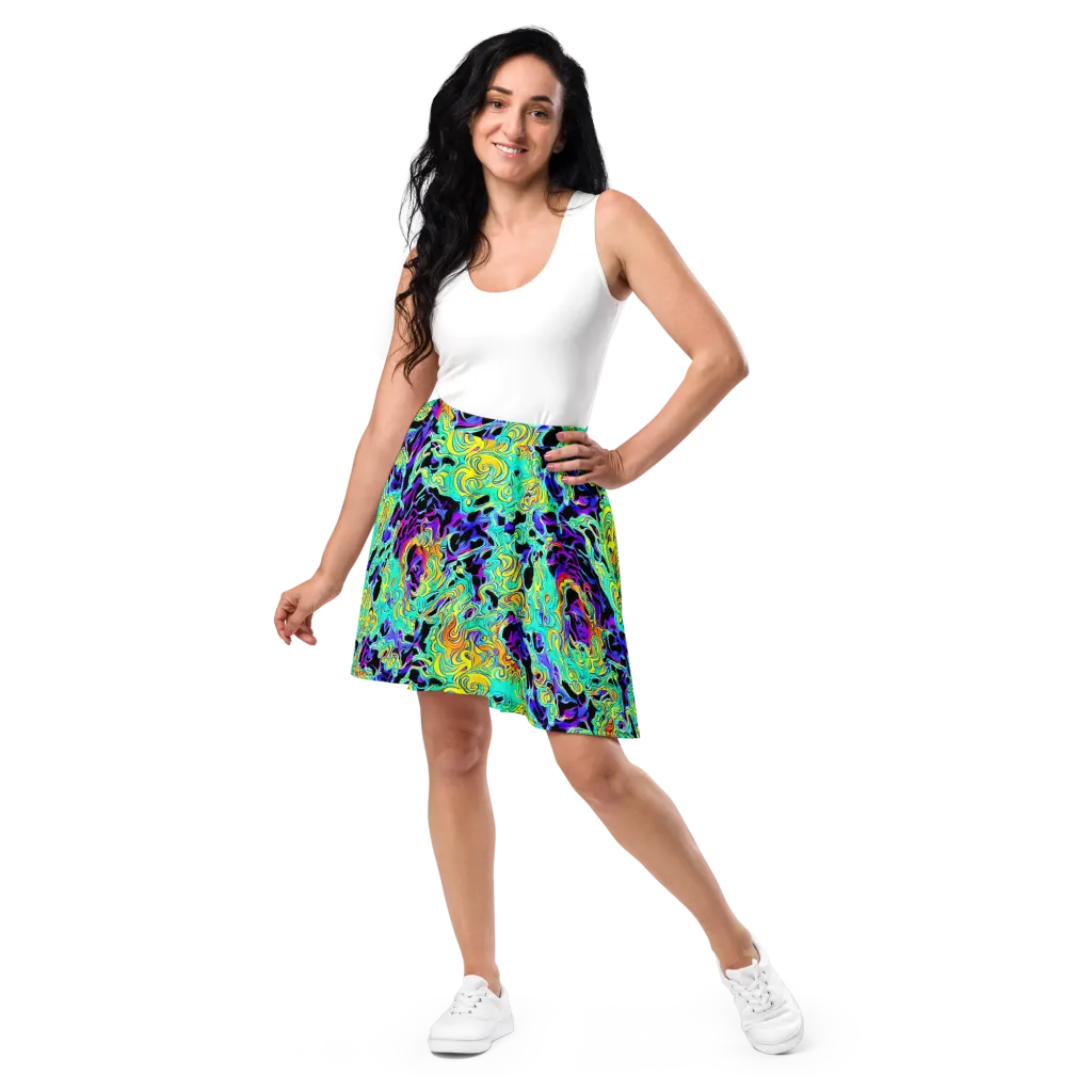 Electric Tidalwave on Skater Skirt — Front