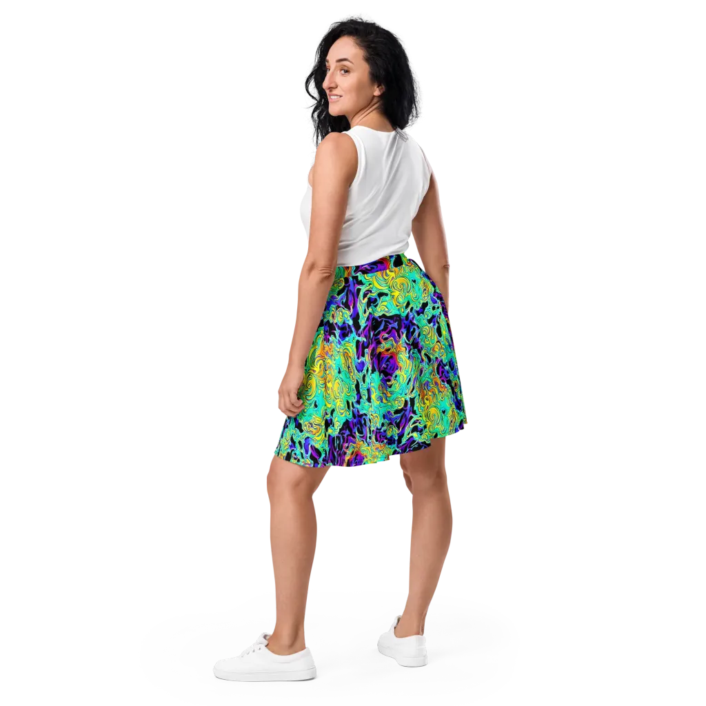 Electric Tidalwave on Skater Skirt — Back