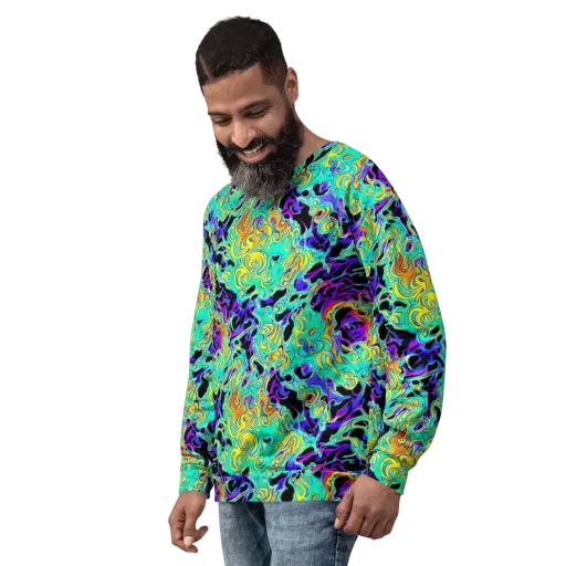 Electric Tidalwave on a Sweatshirt