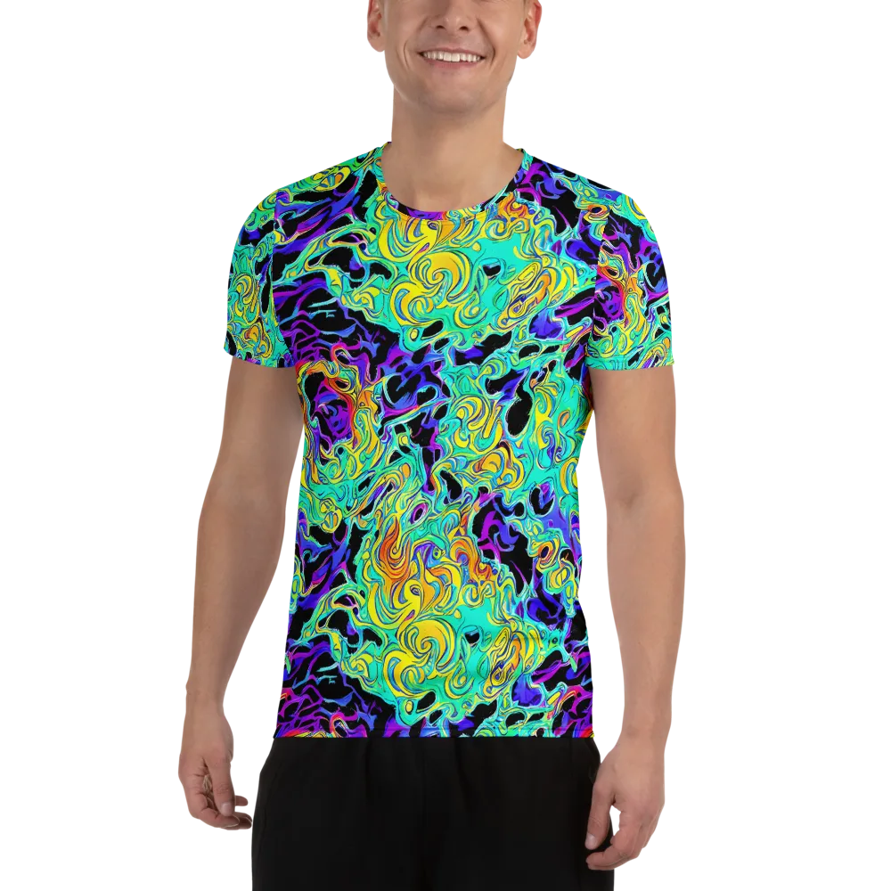 Electric Tidalwave on Men's Athletic T-Shirt — Front