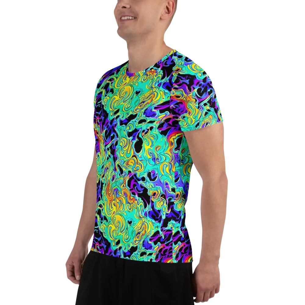 Electric Tidalwave on Men's Athletic T-Shirt — Left