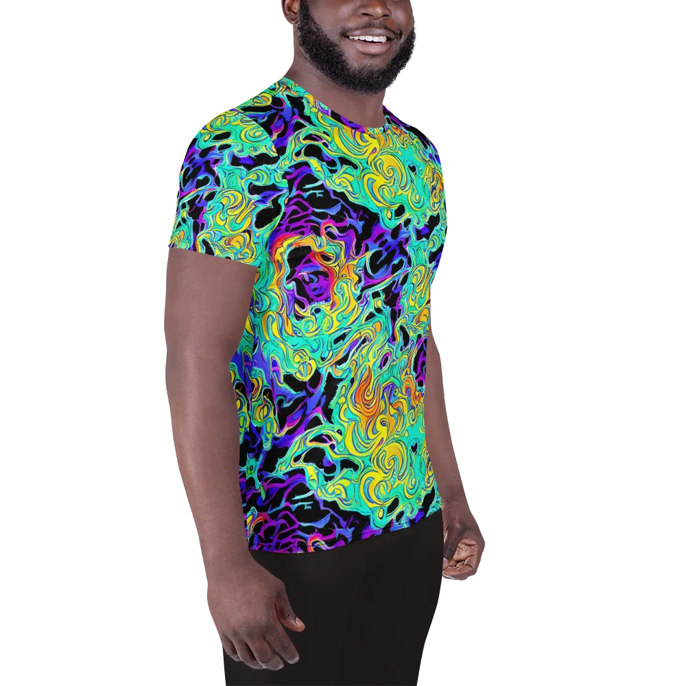 Electric Tidalwave on Men's Athletic T-Shirt — Right