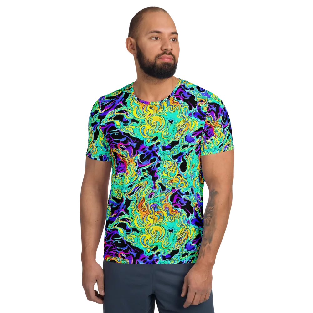 Electric Tidalwave on Men's Athletic T-Shirt — Front