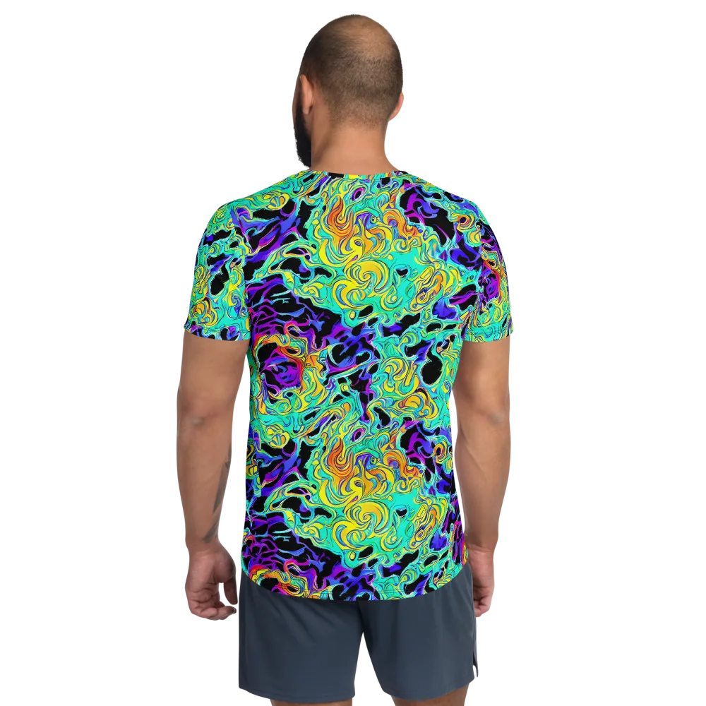 Electric Tidalwave on Men's Athletic T-Shirt — Back