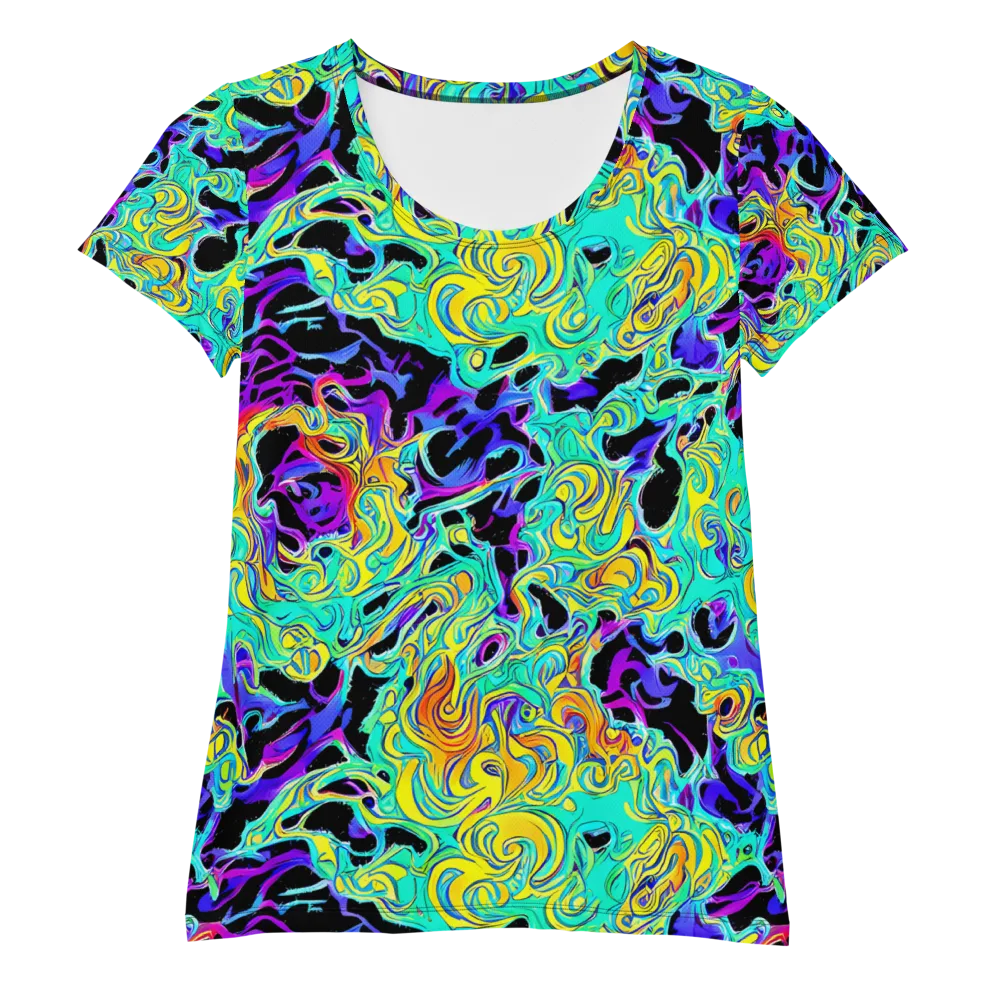 Electric Tidalwave on Women's Athletic T-Shirt — Front