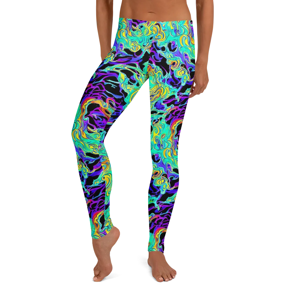 Electric Tidalwave on Leggings — Front