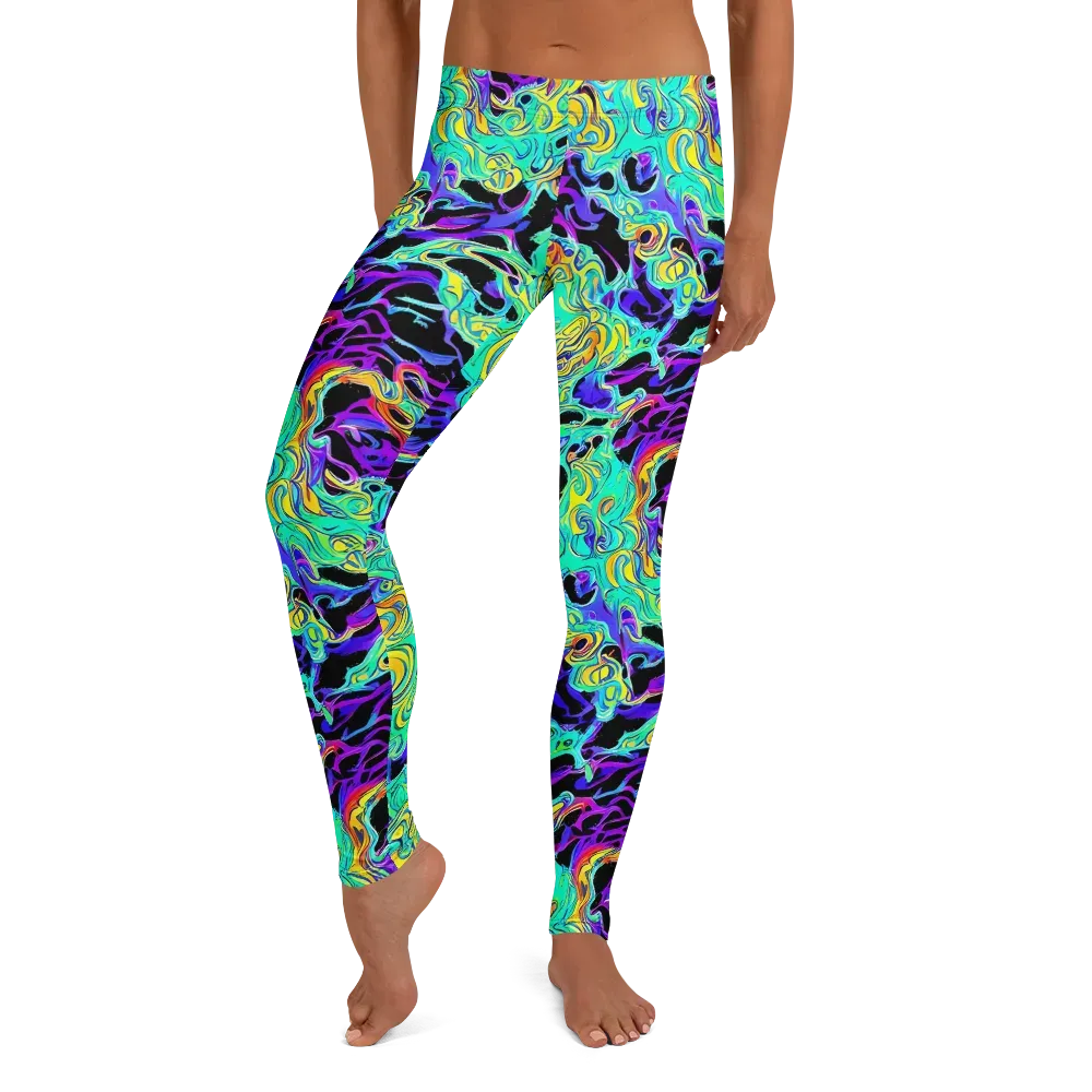 Electric Tidalwave on Leggings — Front