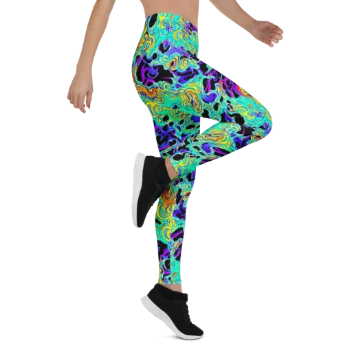 Electric Tidalwave on a Leggings