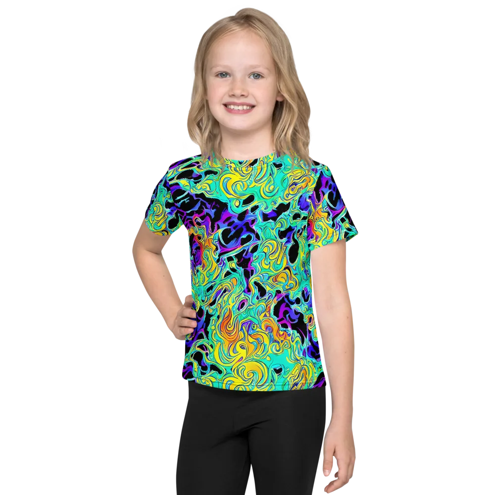 Electric Tidalwave on Kids Crew Neck T-Shirt — Front