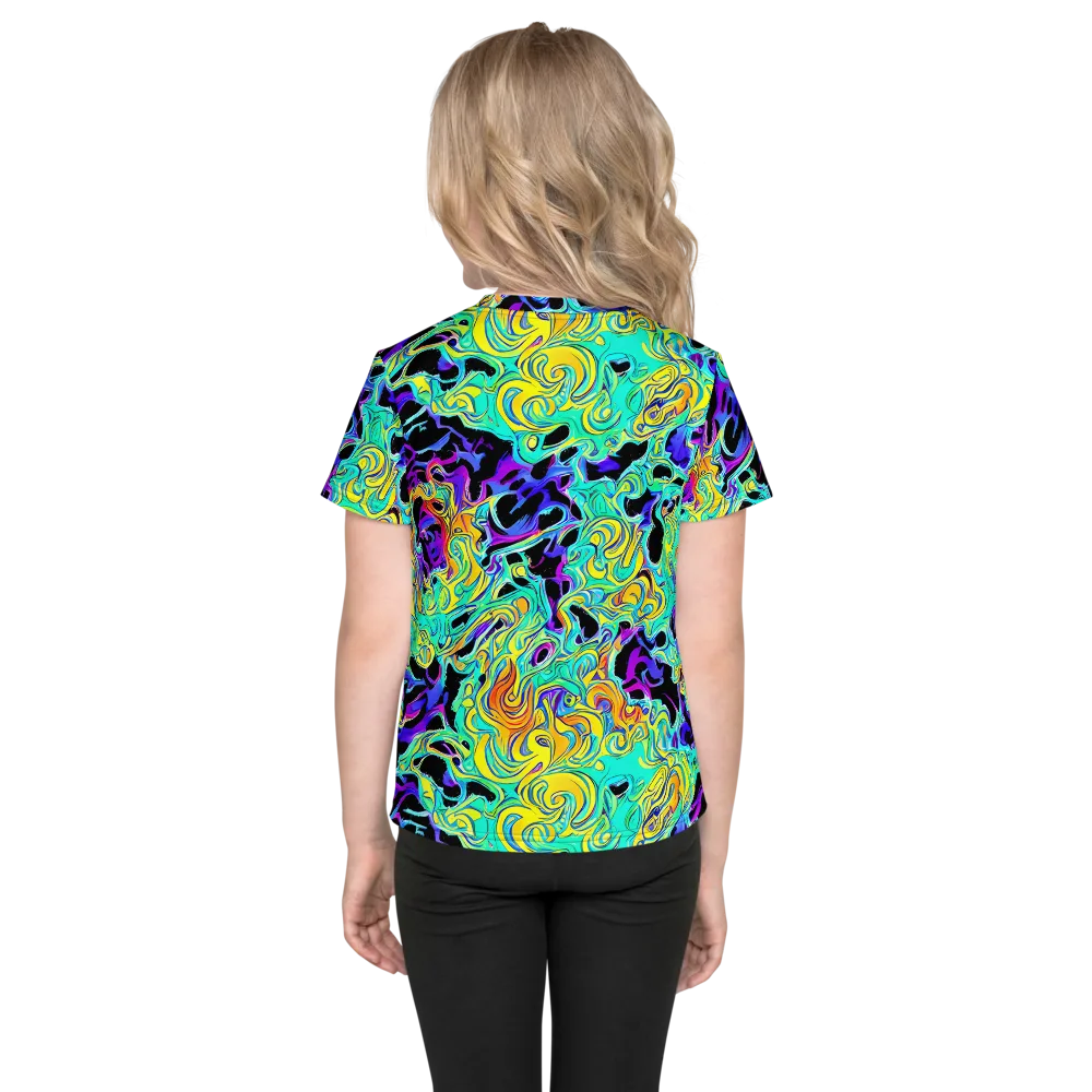 Electric Tidalwave on Kids Crew Neck T-Shirt — Back