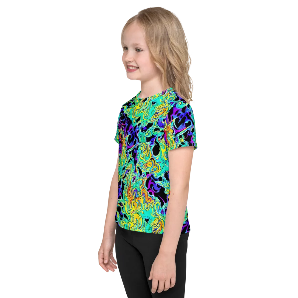 Electric Tidalwave on Kids Crew Neck T-Shirt — Left