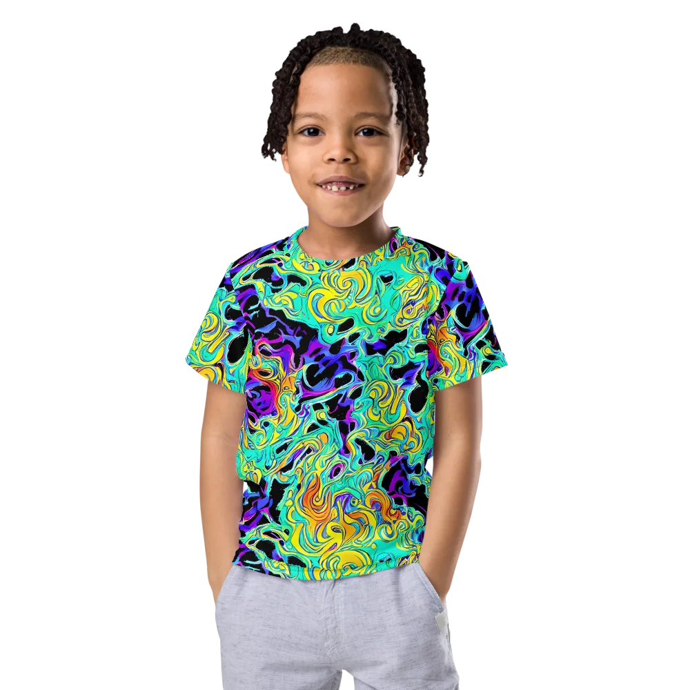 Electric Tidalwave on Kids Crew Neck T-Shirt — Front