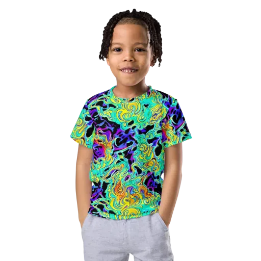 Electric Tidalwave on a Kids Crew Neck T-Shirt