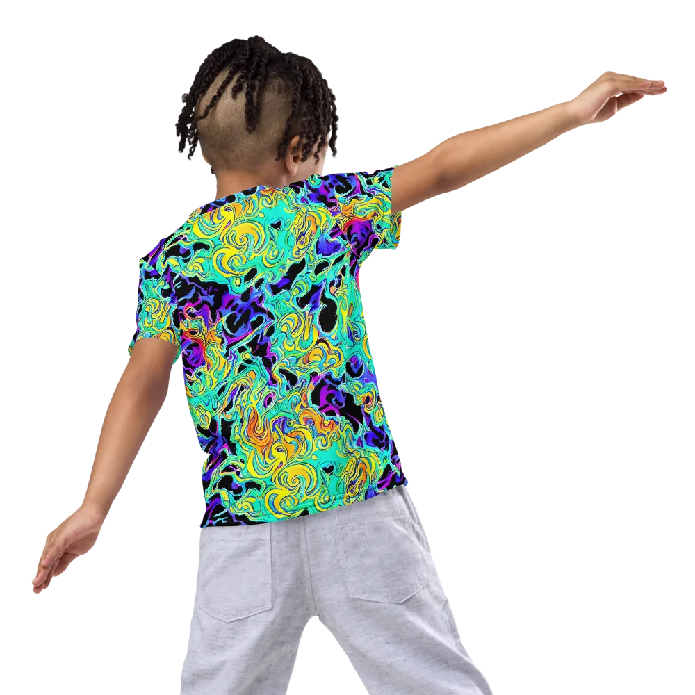 Electric Tidalwave on Kids Crew Neck T-Shirt — Back
