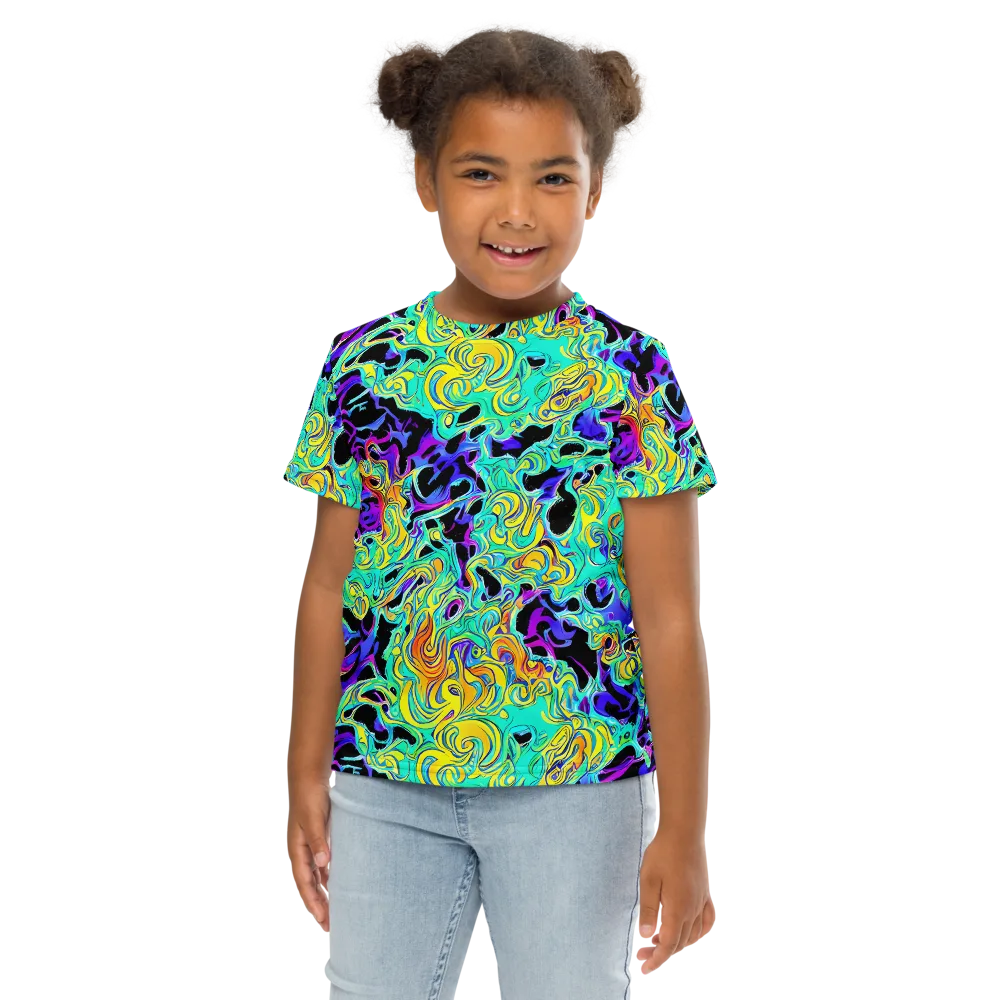 Electric Tidalwave on Kids Crew Neck T-Shirt — Front
