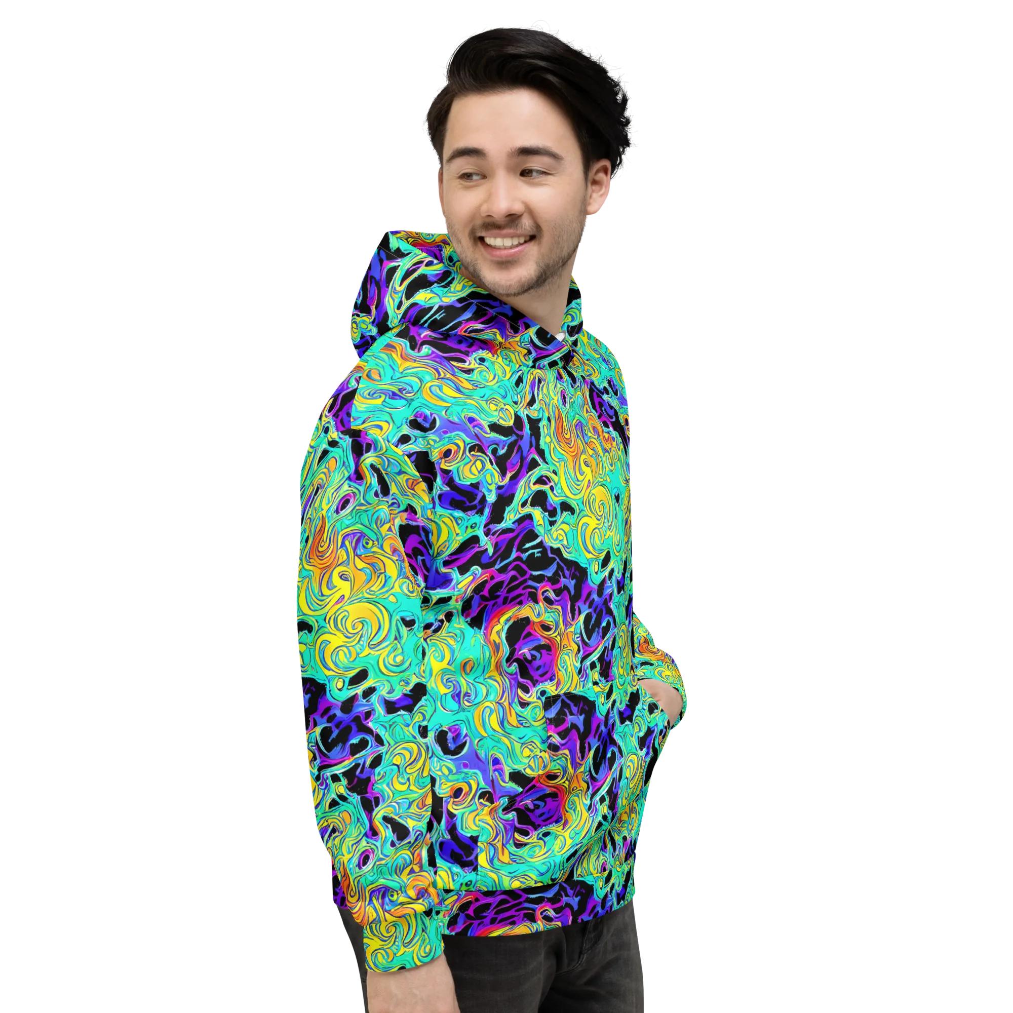 Electric Tidalwave on Hoodie — Right
