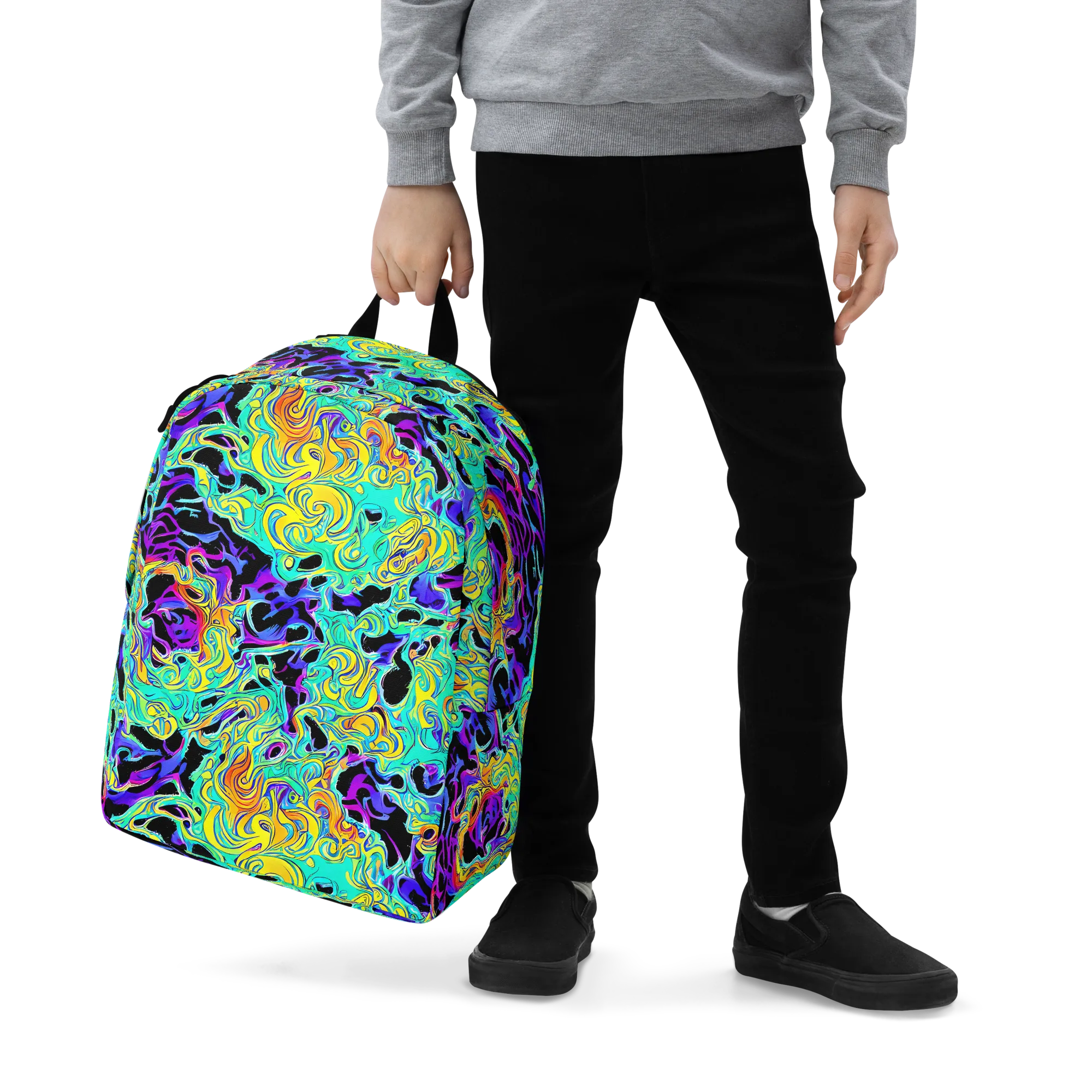 Electric Tidalwave on Minimalist Backpack — Zoomed-in